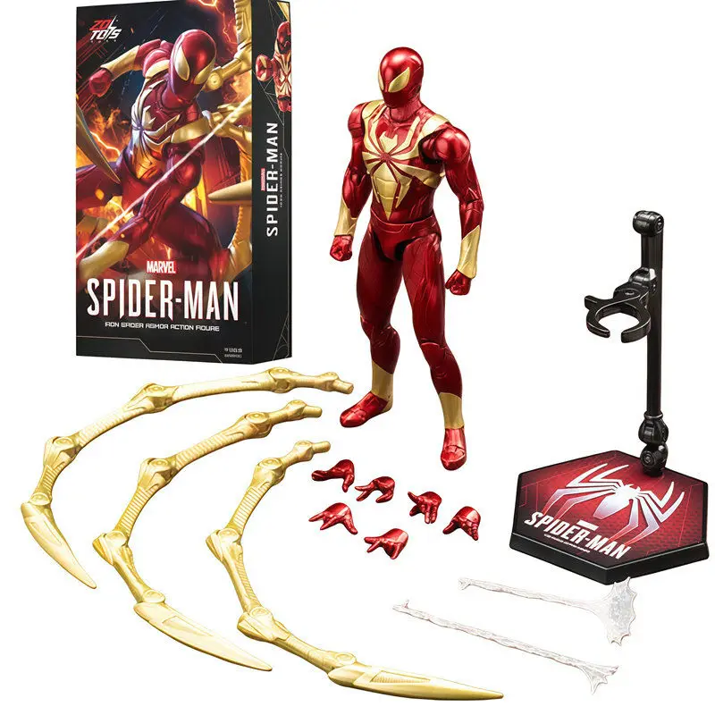 ZD Toys Spider-Man Brand New Day Miles Morales Spider-Man Scarlet Spider Hobie Brown Iron Spider Action Figure Toys Model Gift