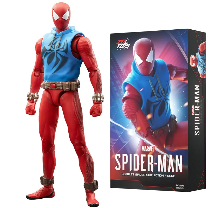 ZD Toys Spider-Man Brand New Day Miles Morales Spider-Man Scarlet Spider Hobie Brown Iron Spider Action Figure Toys Model Gift
