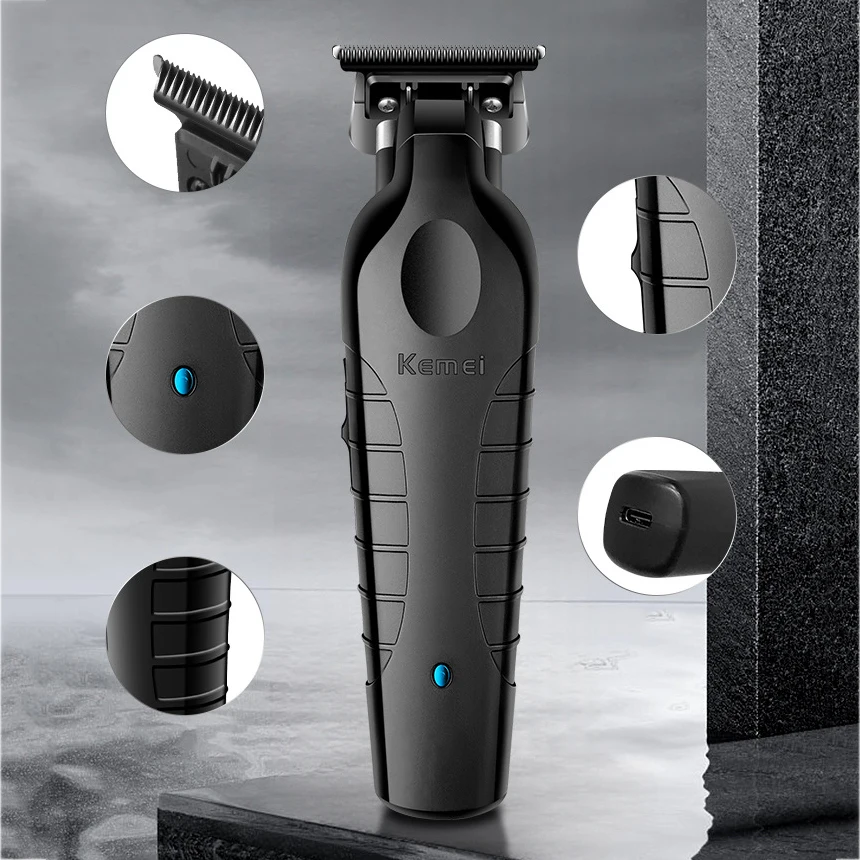 KM-2299 Hair Clipper Kemei Professional Electric USB Rechargeable Barber Trimmer Cordless Trimmer Type-c Zero Gapped Cutting