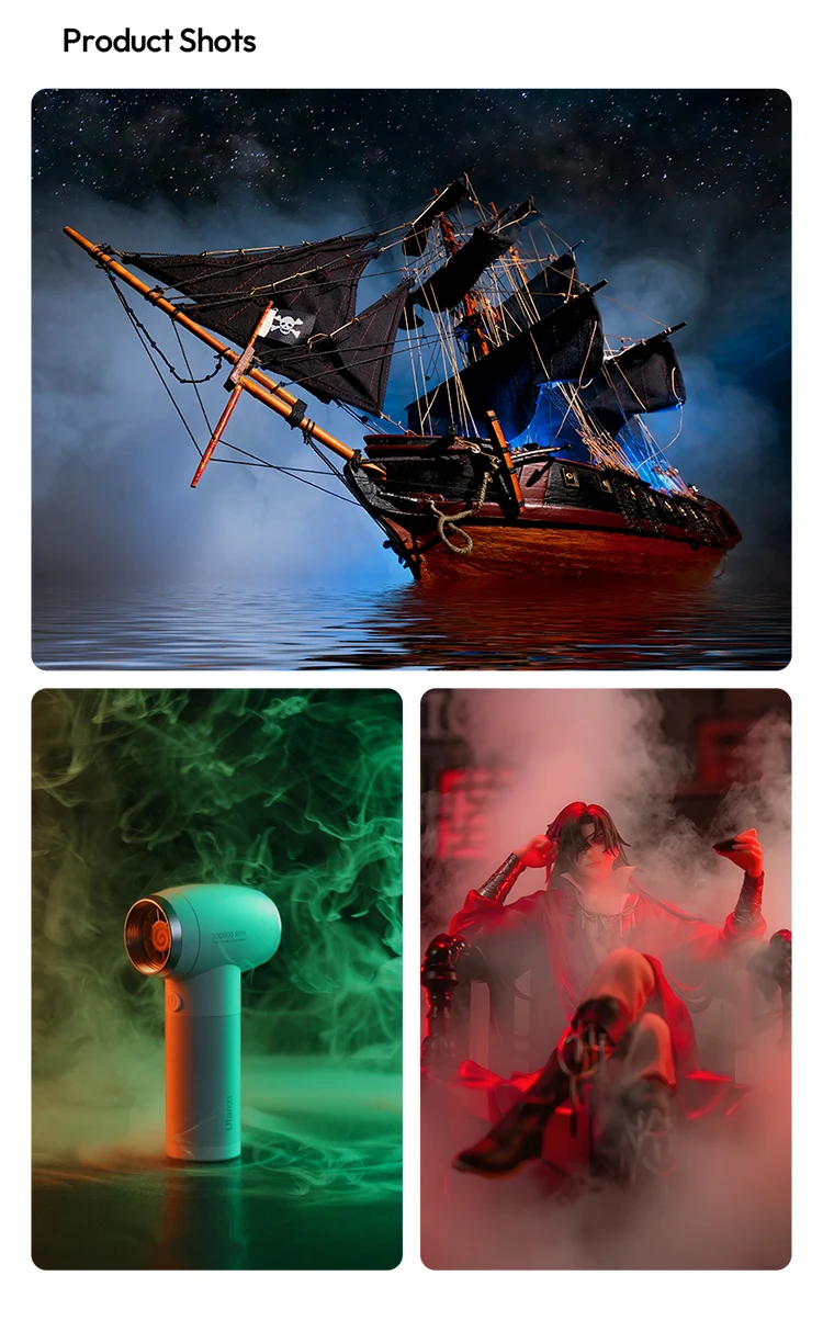 Ulanzi FM02 FILMOG X 30W Portable Smoke Machine Real-time Dispaly Type-C Charging for Photography Video Filming Stage Effect