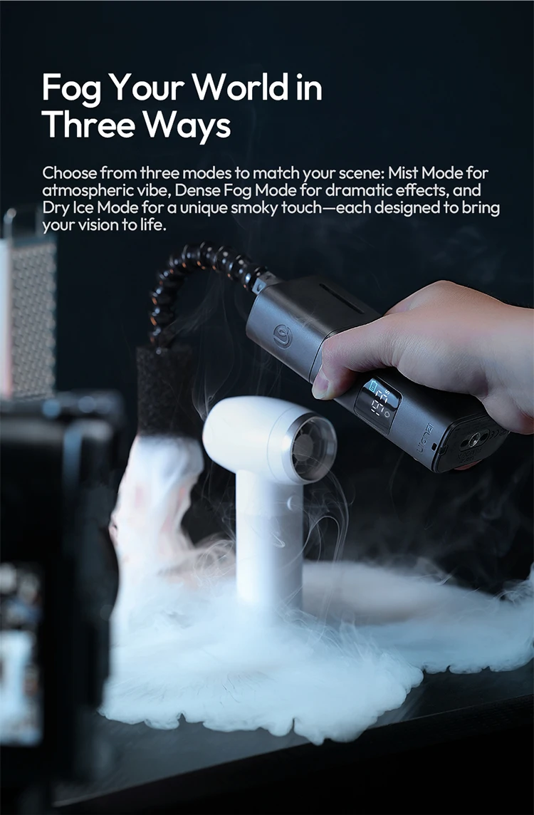 Ulanzi FM02 FILMOG X 30W Portable Smoke Machine Real-time Dispaly Type-C Charging for Photography Video Filming Stage Effect