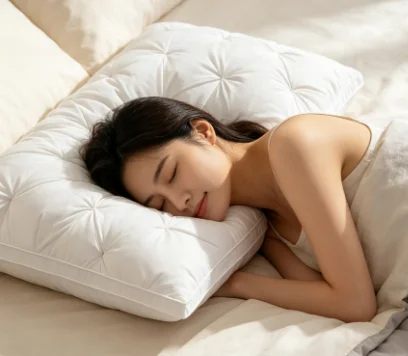 HTMCK 5-Star Hotel Quality Pillow - Comfortable Soft Bilateral 3D Washable Solid Color Sleeping Pillow for Enhanced Sleep Experi