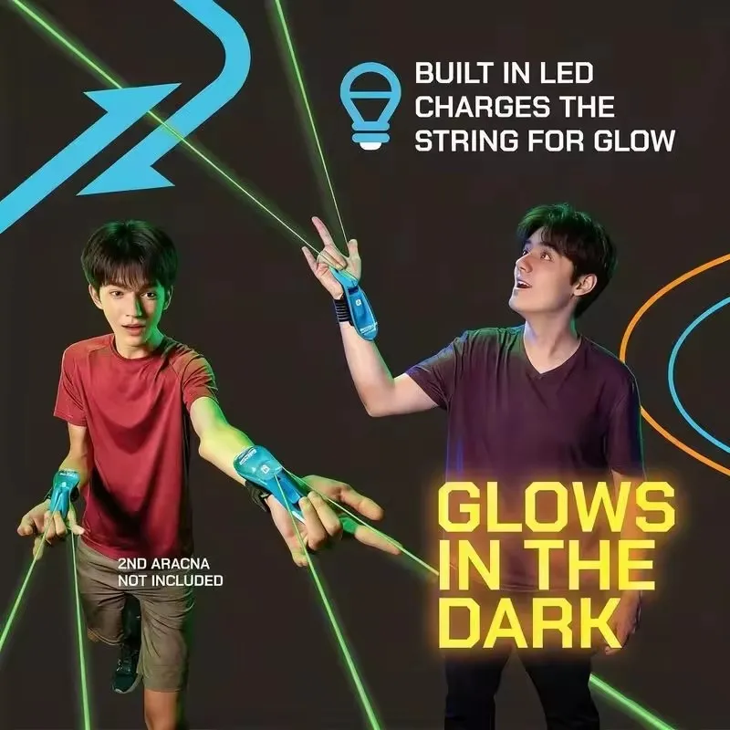 2026 NEW Minous Rope Launcher Wristband Flying String Shooter Automatic Recoil Toy Night Glow Interactive Fun for Male Female Gi