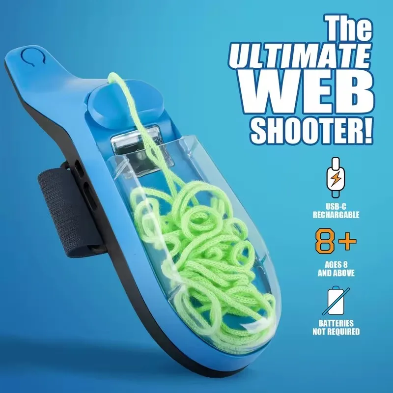 2026 NEW Minous Rope Launcher Wristband Flying String Shooter Automatic Recoil Toy Night Glow Interactive Fun for Male Female Gi