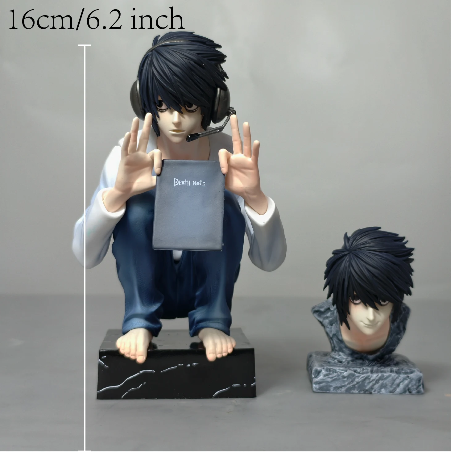 16cm 6.2 inch Anime L Lawliet Figures Pvc Statue Desktop Ornamen Collection Statue Model Decoration Room Desk Toys Gifts