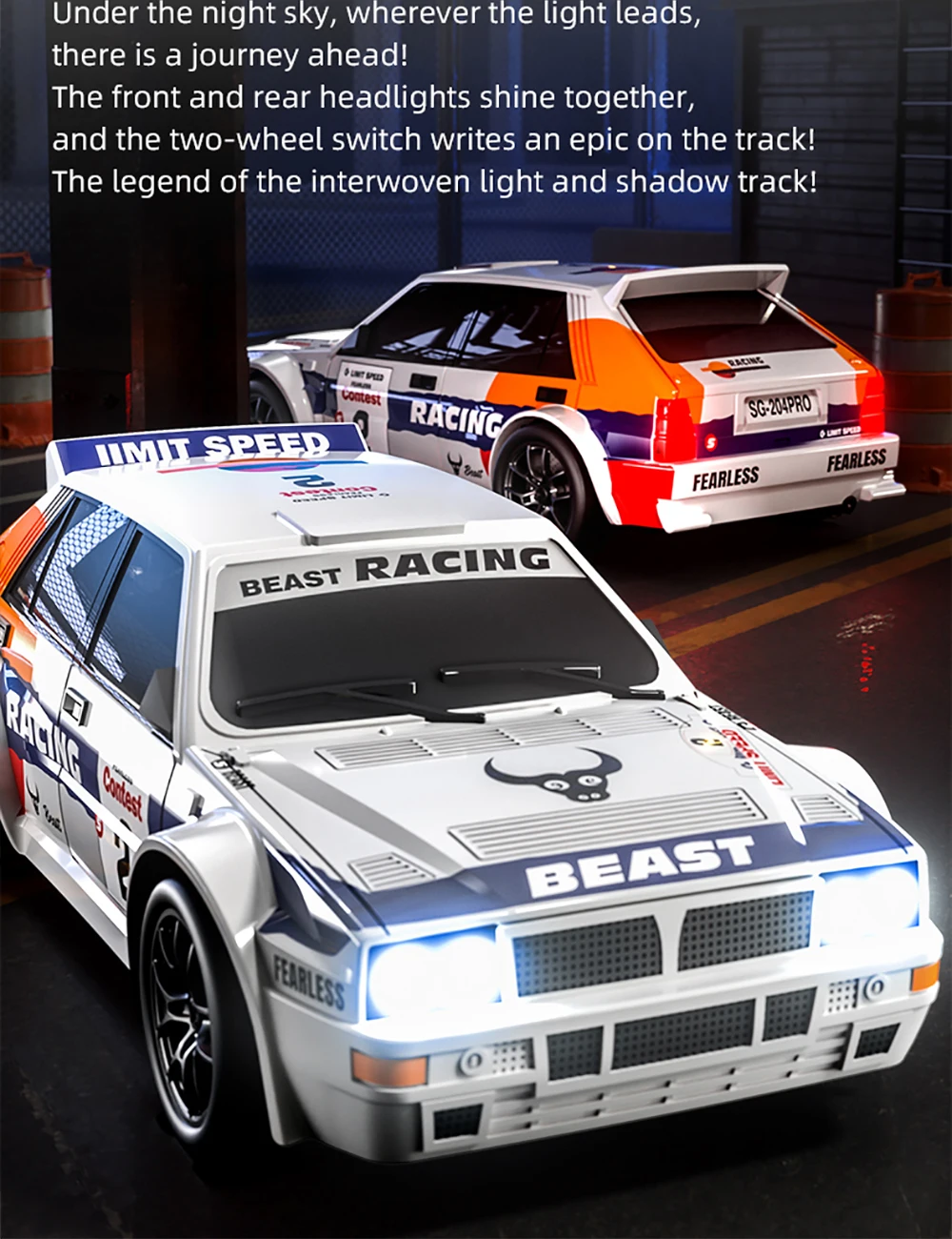 RC Drift Car 4WD Remote Control High Speed Racing Vehicle with LED Lights 2.4GHz Radio 4x4 Off-Road Truck Toy for Children Kids