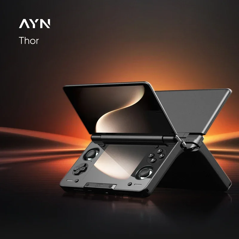 AYN THOR Clamshell Handheld Game Console 6" 120Hz AMOLED Snapdragon 8 Gen 2 4K DP Output Snapdragon 8 Gen 2 6000mAh 27W Fast Charge Retro Gaming Console