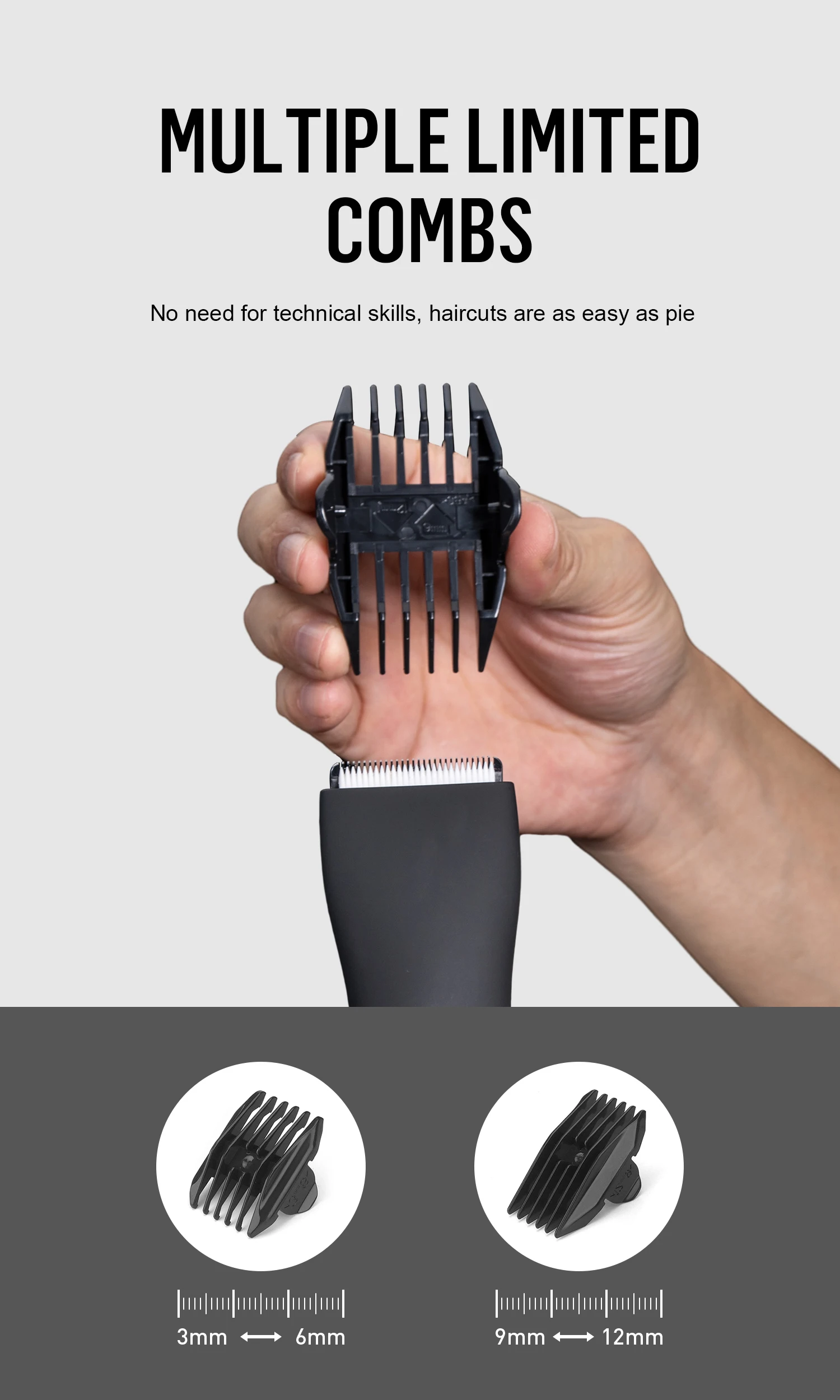 Men's Electric Body Hair Trimmer Waterproof Groin/Ball Shaver Rechargeable Groomer Clipper for Pubic & Armpit Full Body Shaving