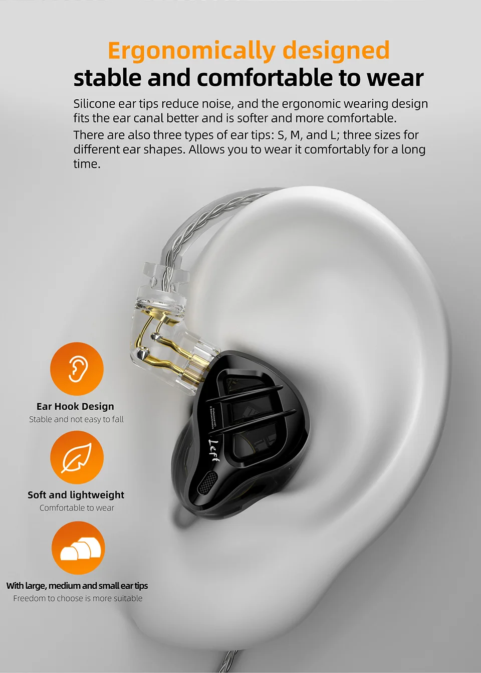 KZ ZAR Hybrid Driver In-ear Monitor 1DD + 7BA HiFi Headphones 2Pin Wired Headphones Music DJ Headphones Sports Gaming Earbud