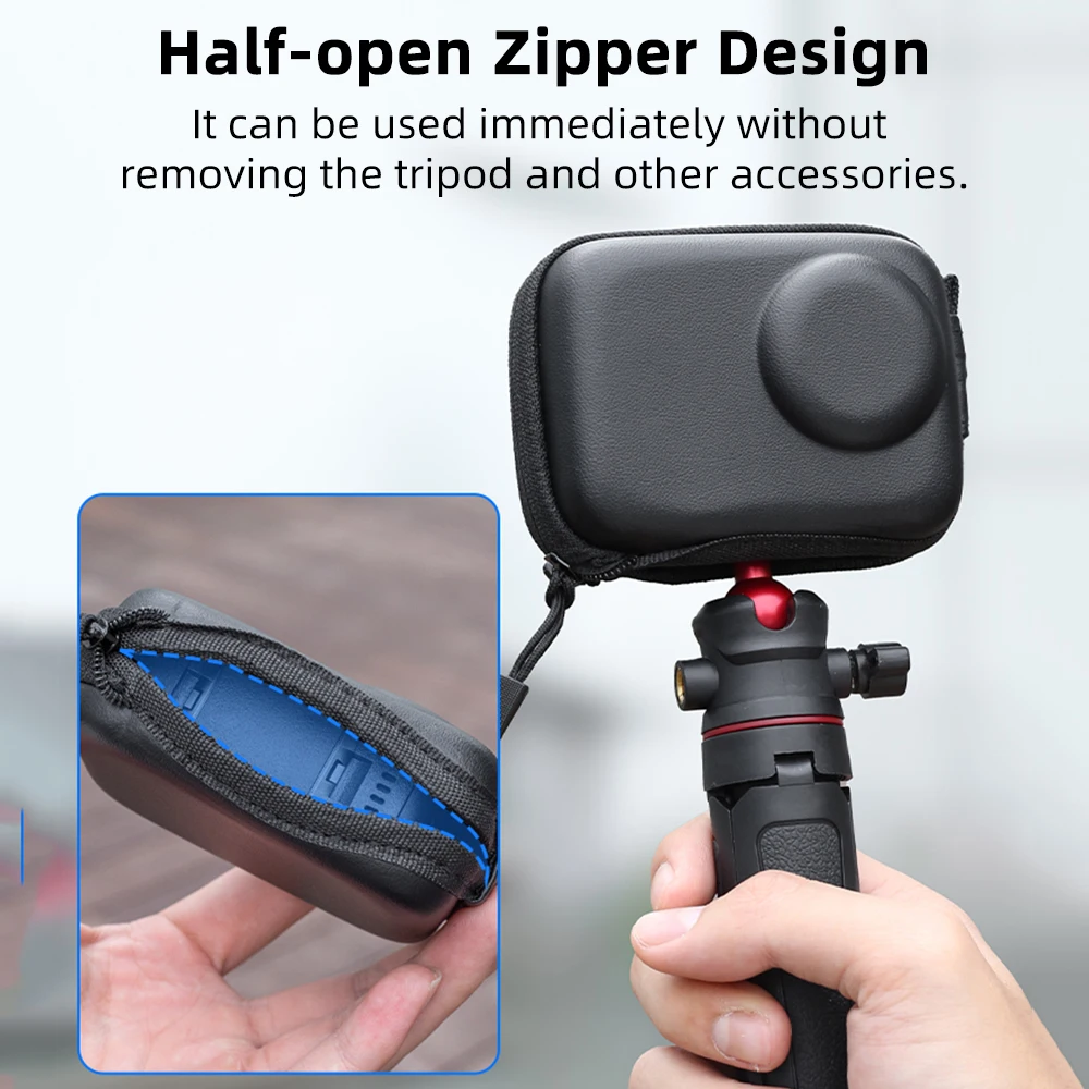 Portable Carrying Case for DJI Osmo Action 6, Hard PU Travel Storage Bag Shockproof Case for Action6 Protector Accessories