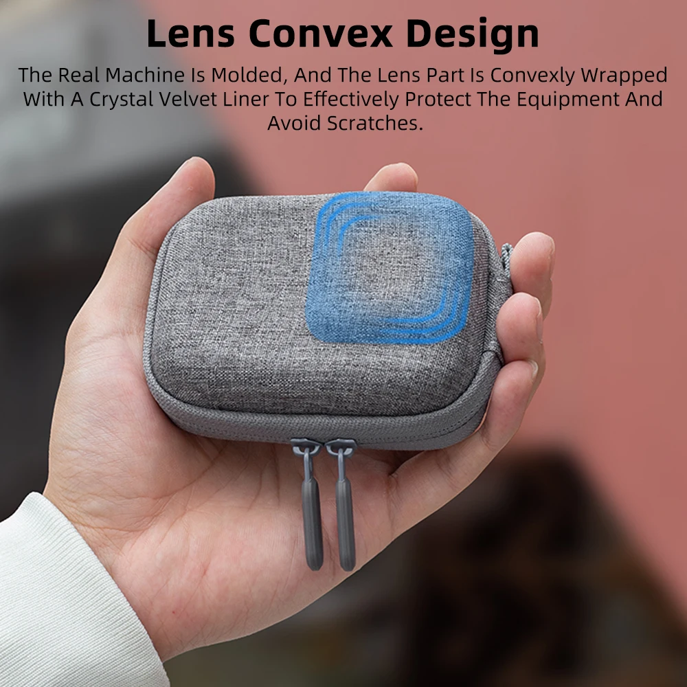 Portable Carrying Case for DJI Osmo Action 6, Hard PU Travel Storage Bag Shockproof Case for Action6 Protector Accessories