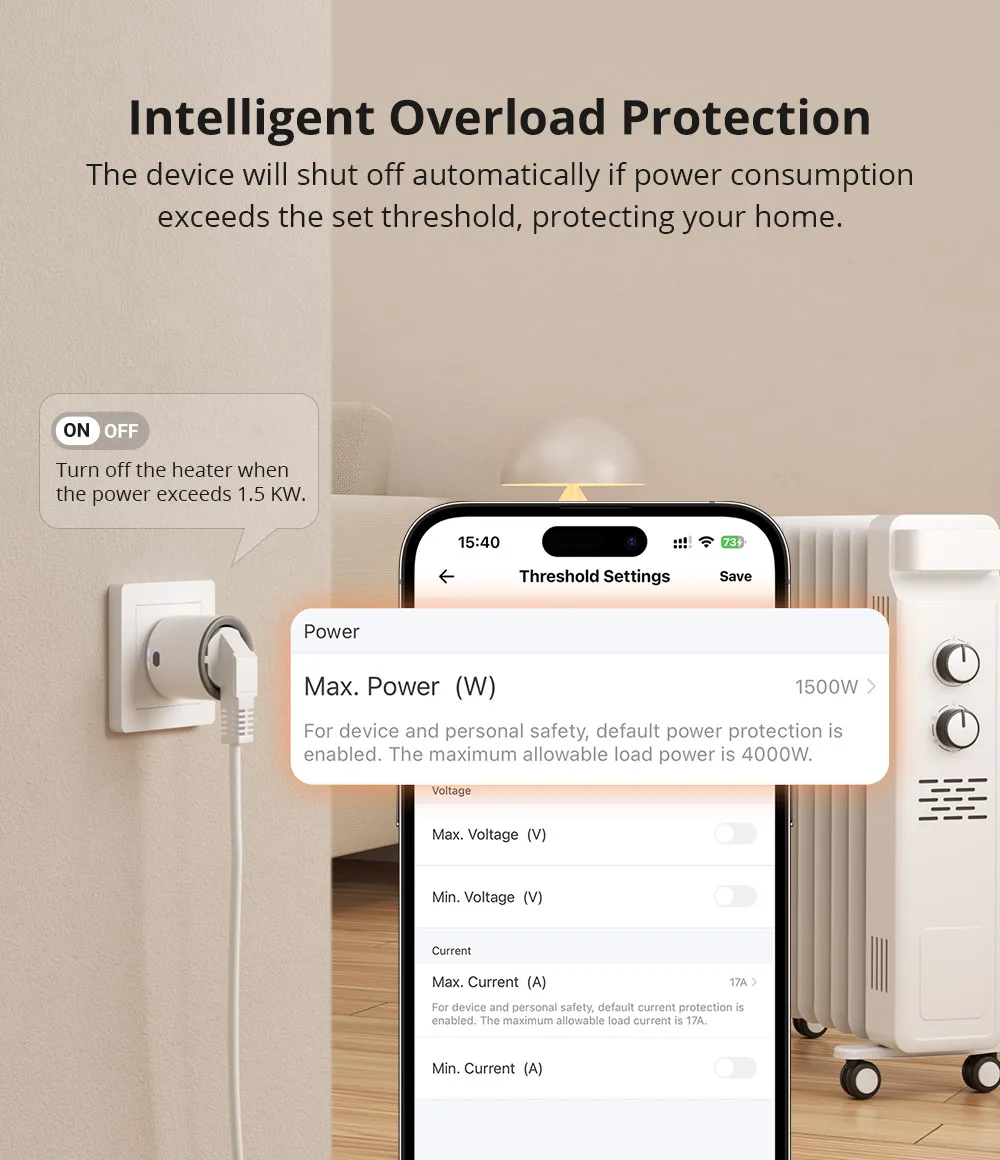 SONOFF S60ZB IPlug Zigbee Smart Plug Energy Monitoring Wireless Socket Timer Smart Switch Voice Control Google Home Amazon Alexa
