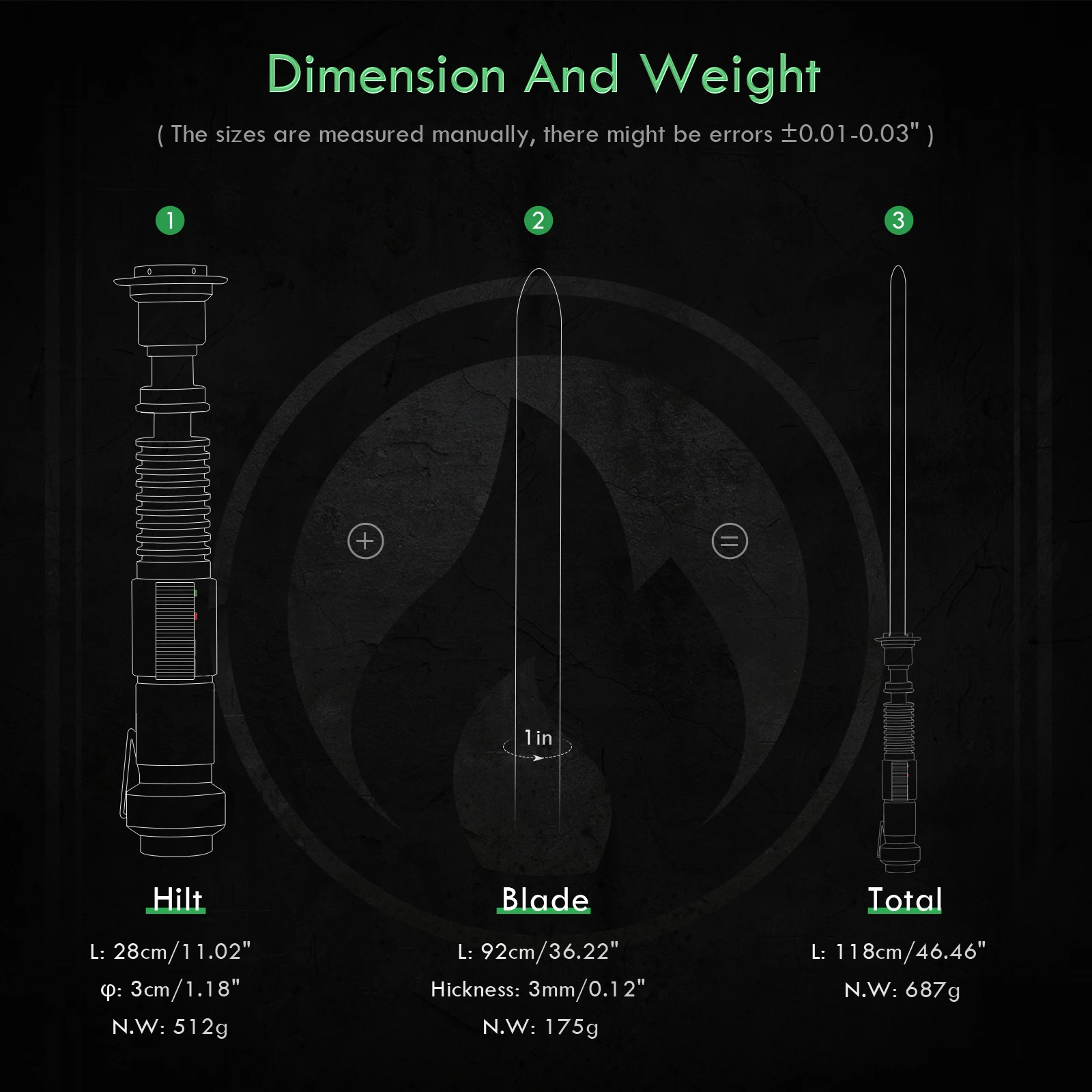 Luke Skywalker Lightsaber Replica Highly Accurate EP8 with Control Box