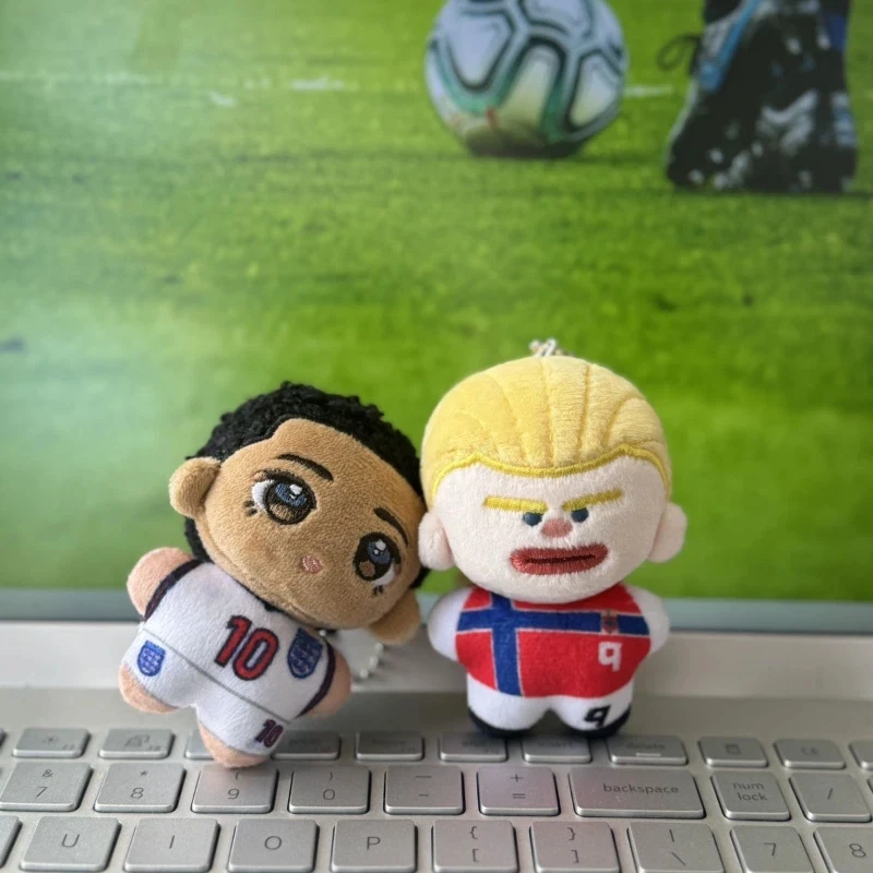 Haaland Bellingham Cotton Doll 7.5cm Mini Stuffed Plush Toy World Cup Souvenir Collectible Figure Pendant Bag Charm Gift for Fan
