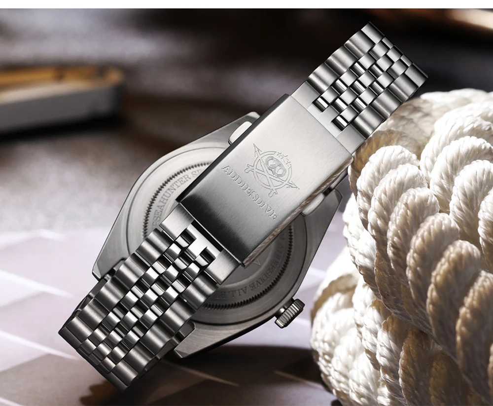 ADDIESDIVE Luxury GMT515-24H Men's Watch Diver 200m Bubble Mirror Glass BGW9 Super Luminous Stainless Steel Men's Analog Watches
