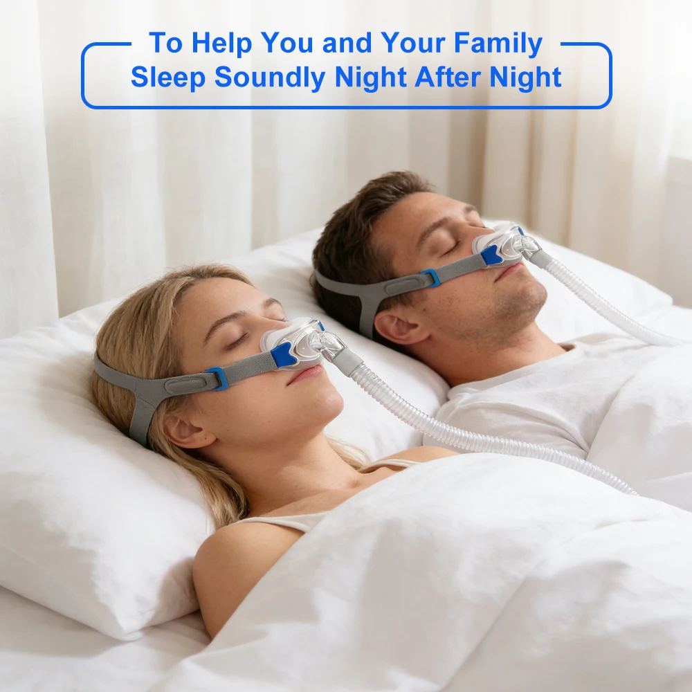 Cpap Nasal Pillows Mask Universal Sleep Apnea Nasal Mask With Headgear For Cpap&Bipap Mask With S/M/L 3 Sizes Silicone Cushions