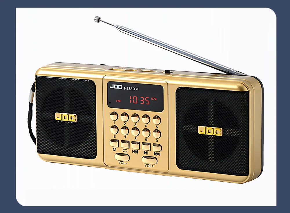 Portable Stereo FM Radio Wireless Speaker Rechargeable Battery Support TF Card USB Bluetooth-compatible Speaker With FM Receiver