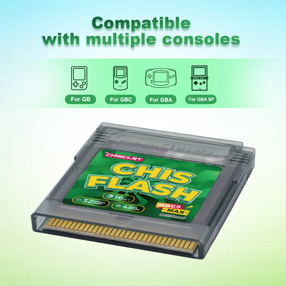 Chiscart MBC5 MAX V1.22 4Mbit SRAM 32MB ROM Storage Flash Cartridge for GBxCart GBflash Burner For Gameboy GBC GBA Console