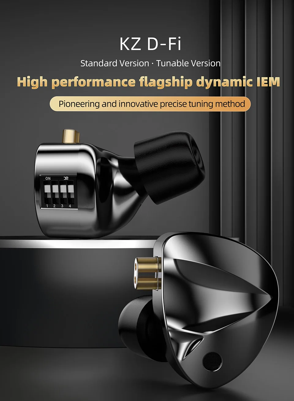 KZ D-Fi Earphones HIFI Bass Earbuds Monitor 4-Level Tuning Switch Headphone Sport Stereo Sound Noise Reduction Headset