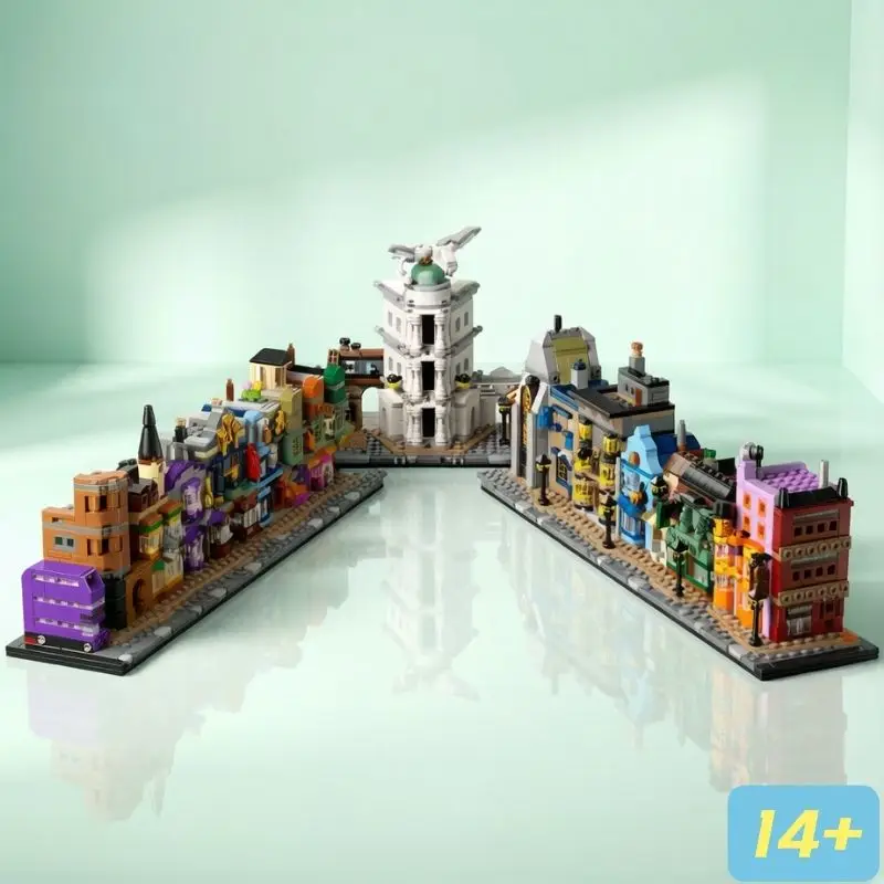 New 2750pcs Architecture Alley Shop Building Blocks Street View Bricks Toy for Christmas Birthday Gifts