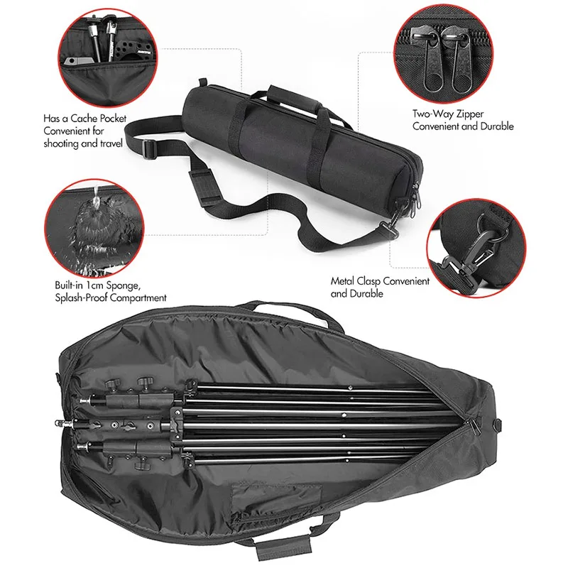 65 80 90 100 125cm Padded Camera Monopod Tripod Carrying Bag Case Light Stand Carry Bag Umbrella Softbox Carrying Bag