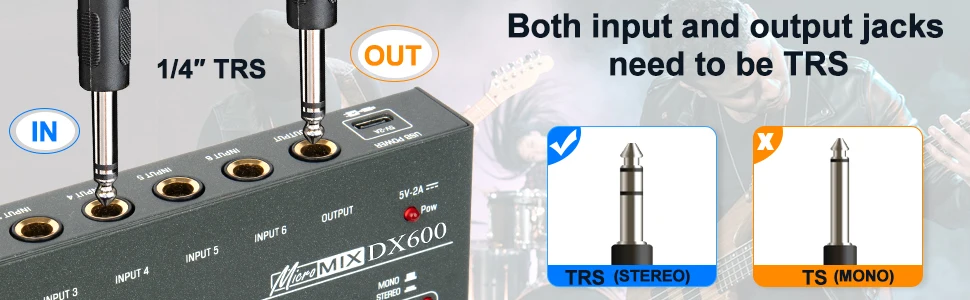 Upgraded Depusheng Ultra Low Noise 4/6/8 Channel Line Mixer Mini Sound Mixer Power Supply DC5V Easy Operation Audios Mixer