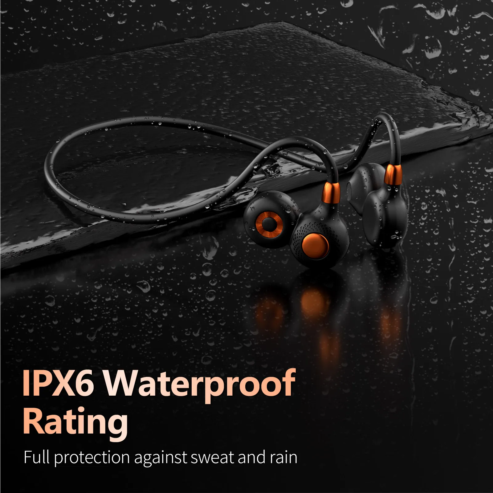 Ortizan I10 Wireless Bluetooth Earphones BT5.3 Open Ear Headphones Sport Waterproof IPX6 Wireless Earbuds with Mic 10H Playtime