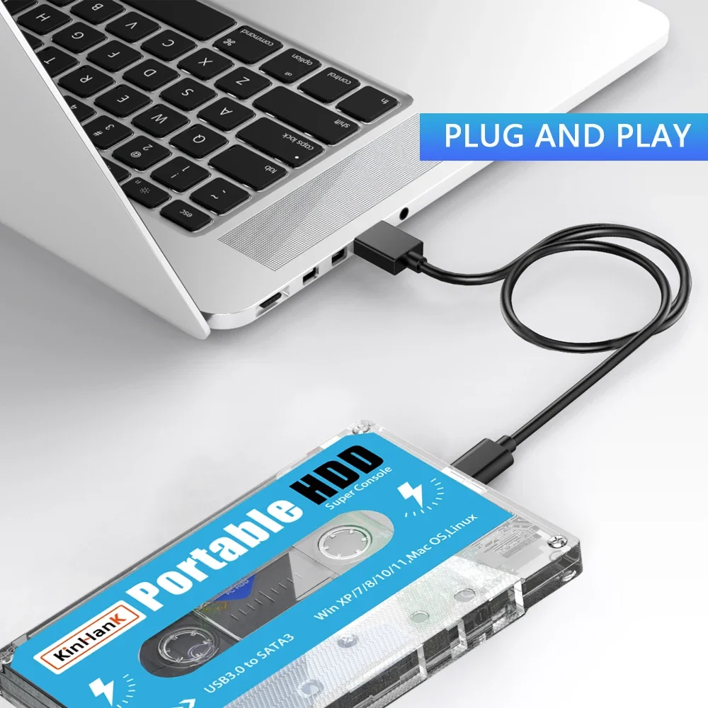 KINHANK 500G Gaming HDD Super Console 100000 Video Games 70 Emulators For DC/MAME/SS/NAOMI/PS2/PS1 Plug and Play Batocera OS
