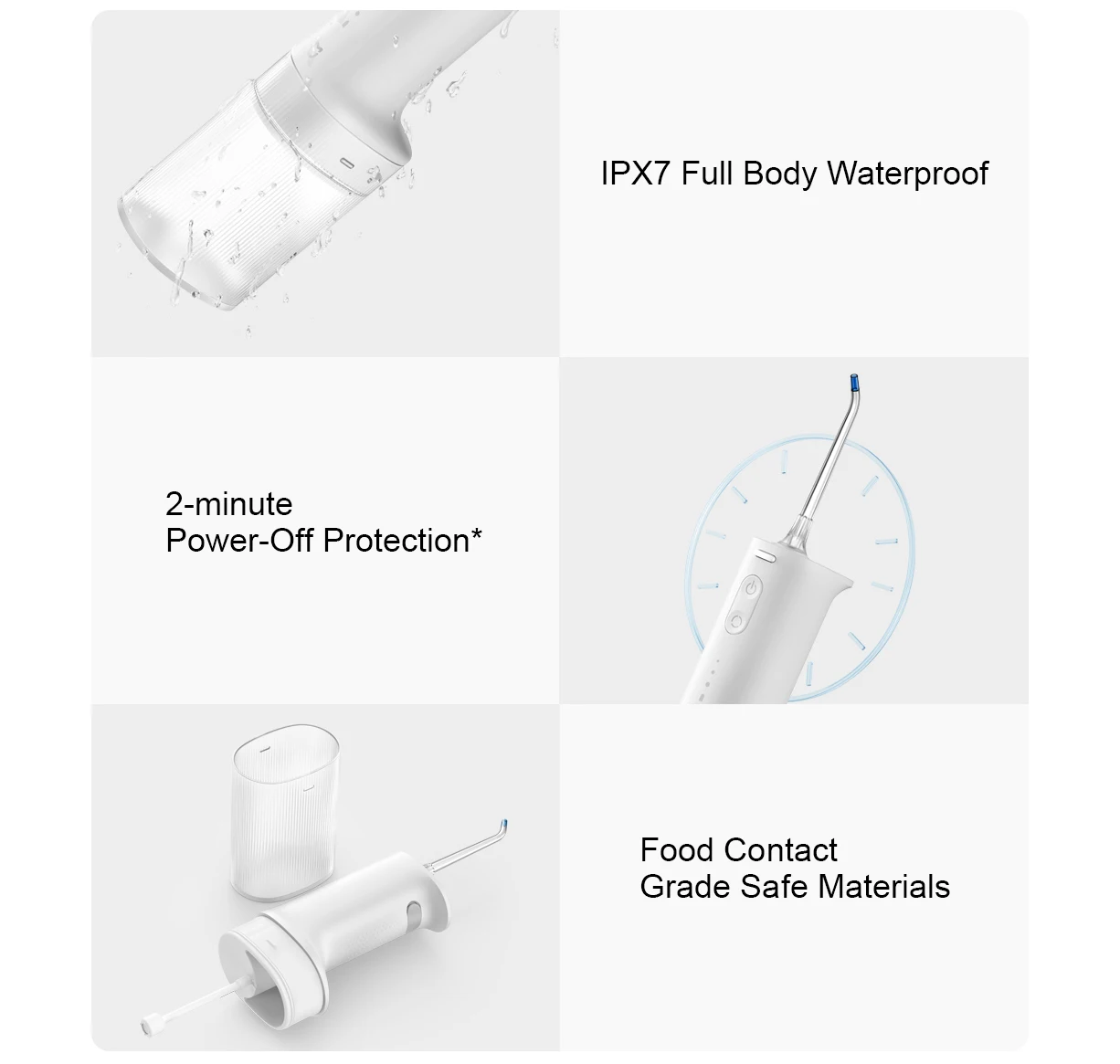 MIJIA Electric Oral Irrigator Upgraded Version – Ultrasonic, 90-Day Gentle Use, Water Flosser Dental, 3 Modes, 200mL Tank