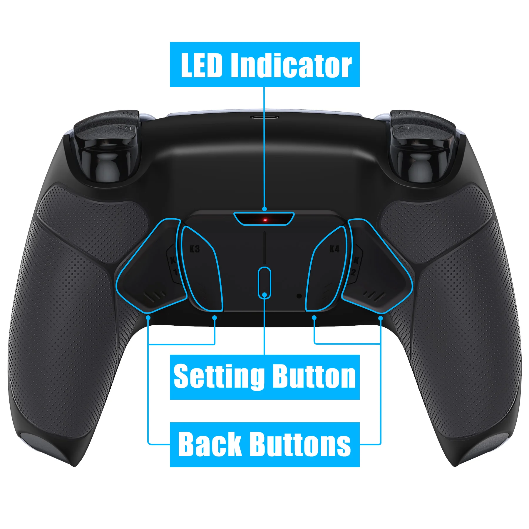 eXtremeRate Programable RISE4 V3 Remap Kit for ps5 Controller BDM-030/040/050, Upgrade Board & Redesigned Back Shell & Buttons