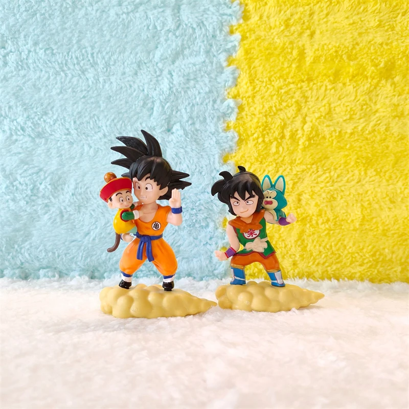 7pcs/Set Anime Dragon Ball Z Action Figures Colorful Cloud Series PVC Model Toys Collection Kawaii Goku Doll Adult Children Gift