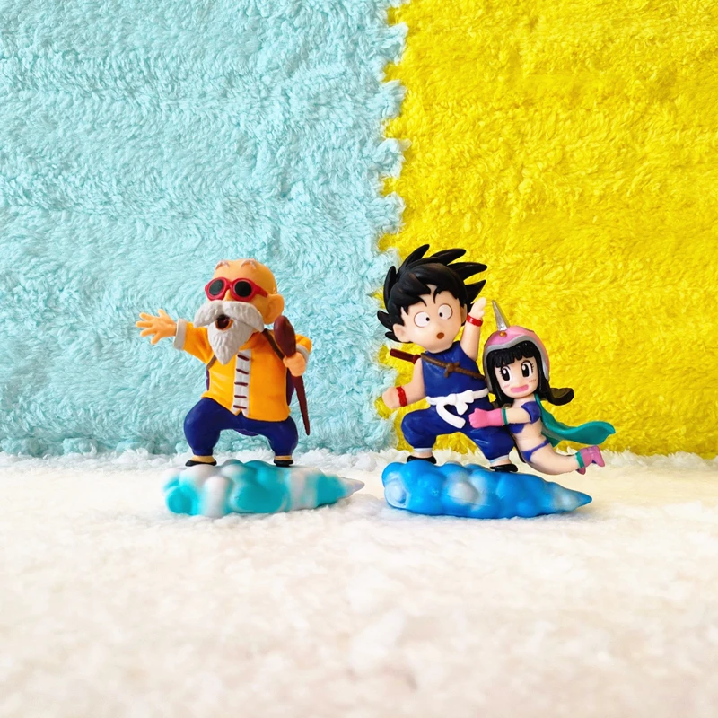 7pcs/Set Anime Dragon Ball Z Action Figures Colorful Cloud Series PVC Model Toys Collection Kawaii Goku Doll Adult Children Gift