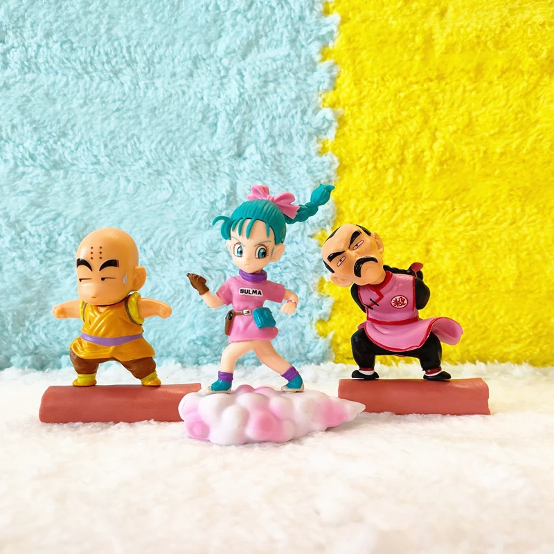 7pcs/Set Anime Dragon Ball Z Action Figures Colorful Cloud Series PVC Model Toys Collection Kawaii Goku Doll Adult Children Gift