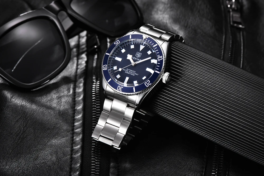 BENYAR Men's Watches Mechanical Automatic Watch BB58 Sport Watch For Men 2026 Stainless Steel Waterproof Business Luminous Clock