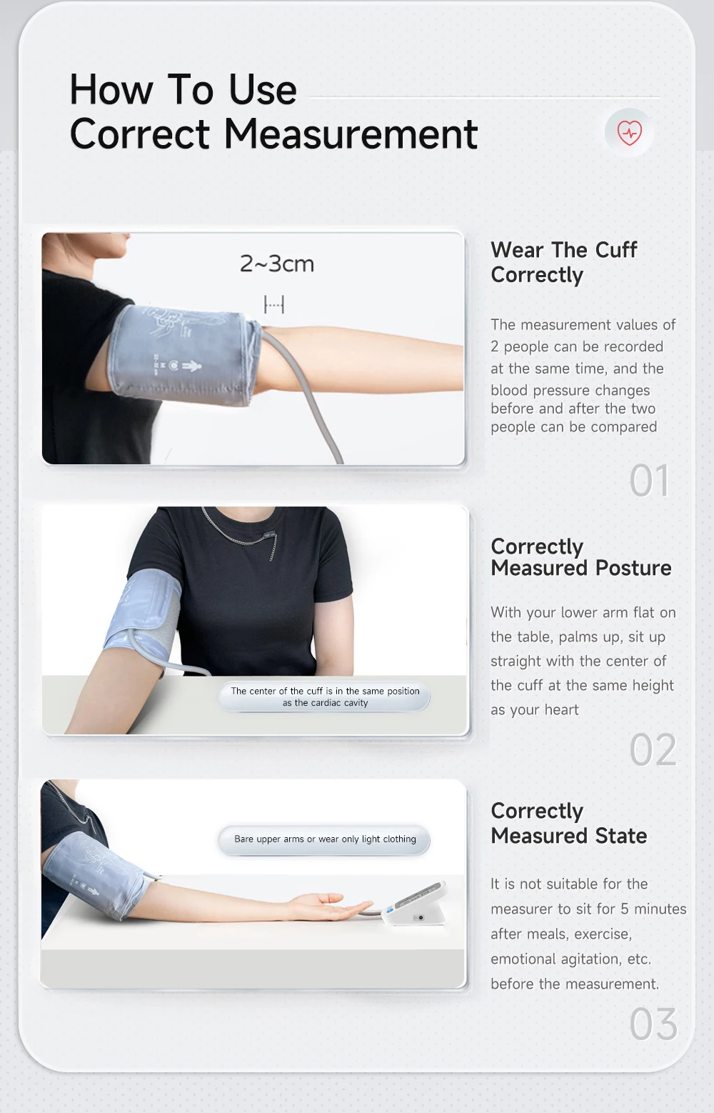 Kingclinic New Household Arm Type Digital Electronic Portable LED Smart Blood Pressure Meter BP Monitor