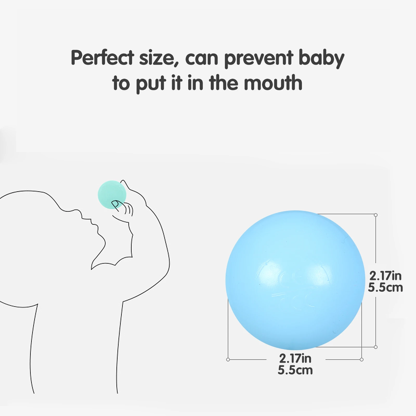 100pcs BPA Free Non-Toxic Plastic Ball Pit Balls Round and Star Shape with 6 Colours for Kids Ball Pit and Pool Toys