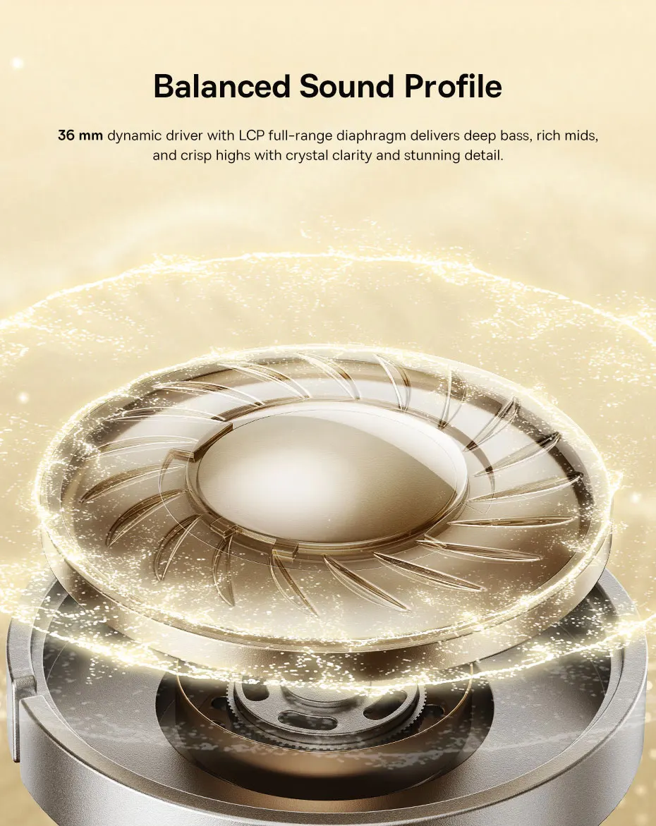 Baseus Bowie MH1 Bluetooth Headphones 48dB Noise Cancellation Hi-res LDAC Over Ear Headset Audio Wireless Earphone Earbuds