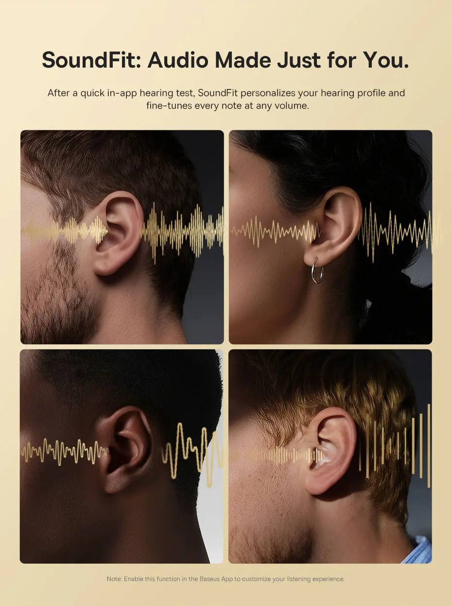 Baseus Bowie MH1 Bluetooth Headphones 48dB Noise Cancellation Hi-res LDAC Over Ear Headset Audio Wireless Earphone Earbuds