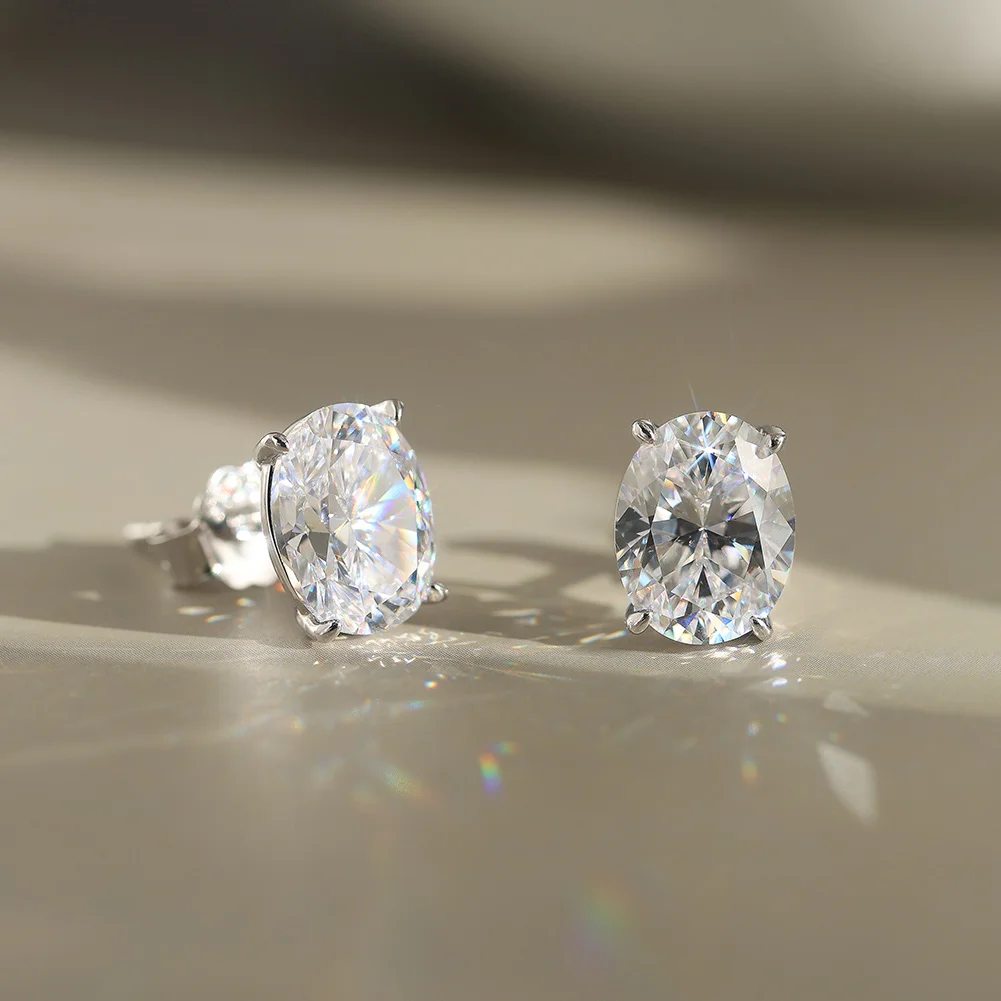 ORSA JEWELS Exquisite 925 Sterling Silver Zircon Earrings for Women Shiny 8A Premium Cubic Zirconia Earrings Party Jewelry LZE03