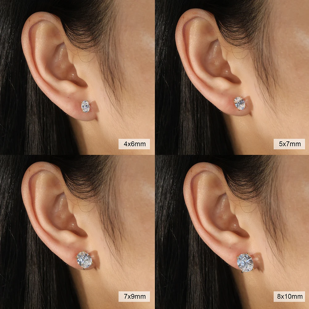 ORSA JEWELS Exquisite 925 Sterling Silver Zircon Earrings for Women Shiny 8A Premium Cubic Zirconia Earrings Party Jewelry LZE03