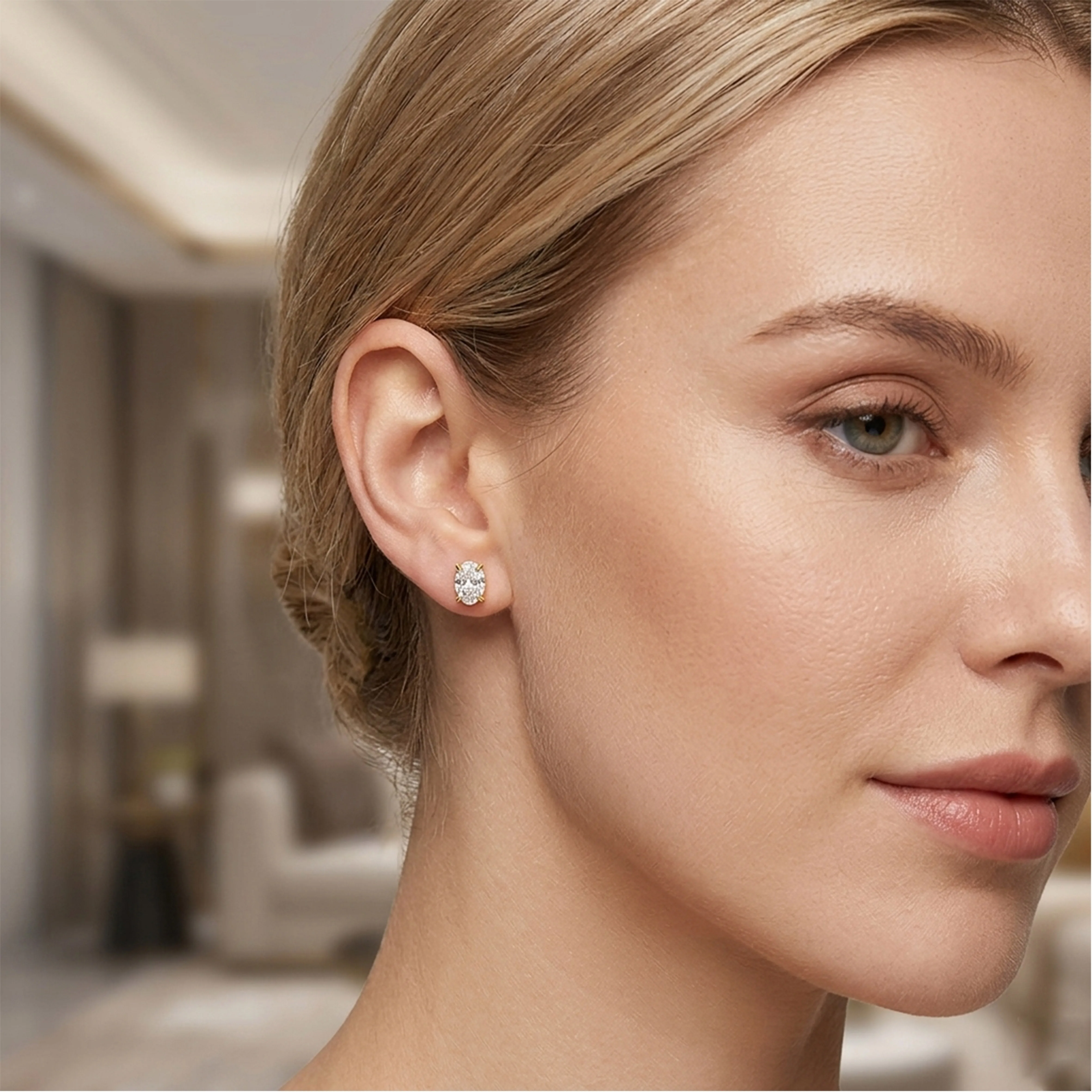 ORSA JEWELS Exquisite 925 Sterling Silver Zircon Earrings for Women Shiny 8A Premium Cubic Zirconia Earrings Party Jewelry LZE03