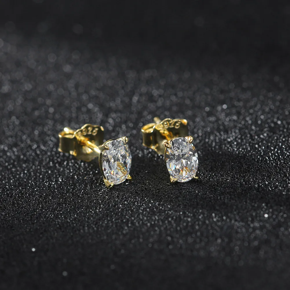 ORSA JEWELS Exquisite 925 Sterling Silver Zircon Earrings for Women Shiny 8A Premium Cubic Zirconia Earrings Party Jewelry LZE03