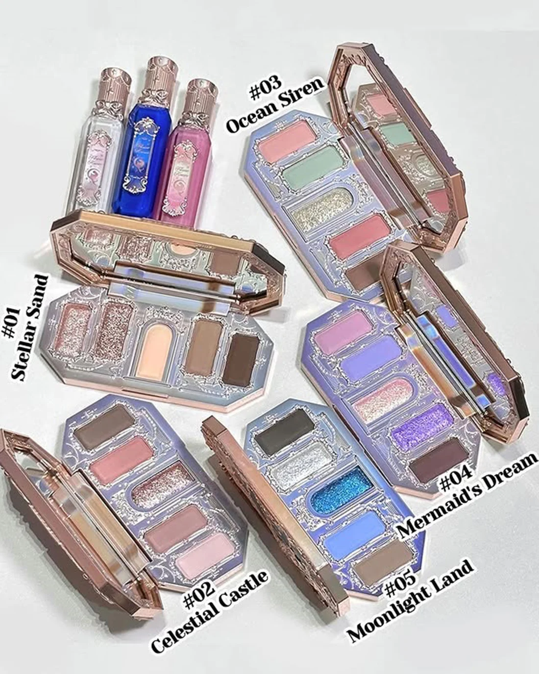 Flower Knows Swan Ballet 6 Color Eyeshadow Palette Matte Shimmer Pearl Glitter Waterproof Highly Pigmented Long Lasting Makeup