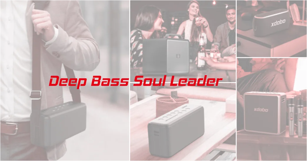 XDOBO X8 60W Portable Outdoor Speakers Bluetooth Wireless Bass Subwoofer Waterproof 6600mAh TWS Function Support TF/AUX