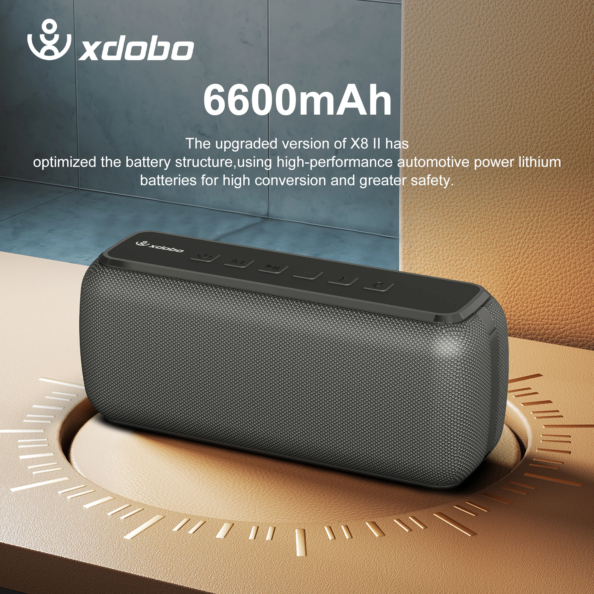 XDOBO X8 60W Portable Outdoor Speakers Bluetooth Wireless Bass Subwoofer Waterproof 6600mAh TWS Function Support TF/AUX