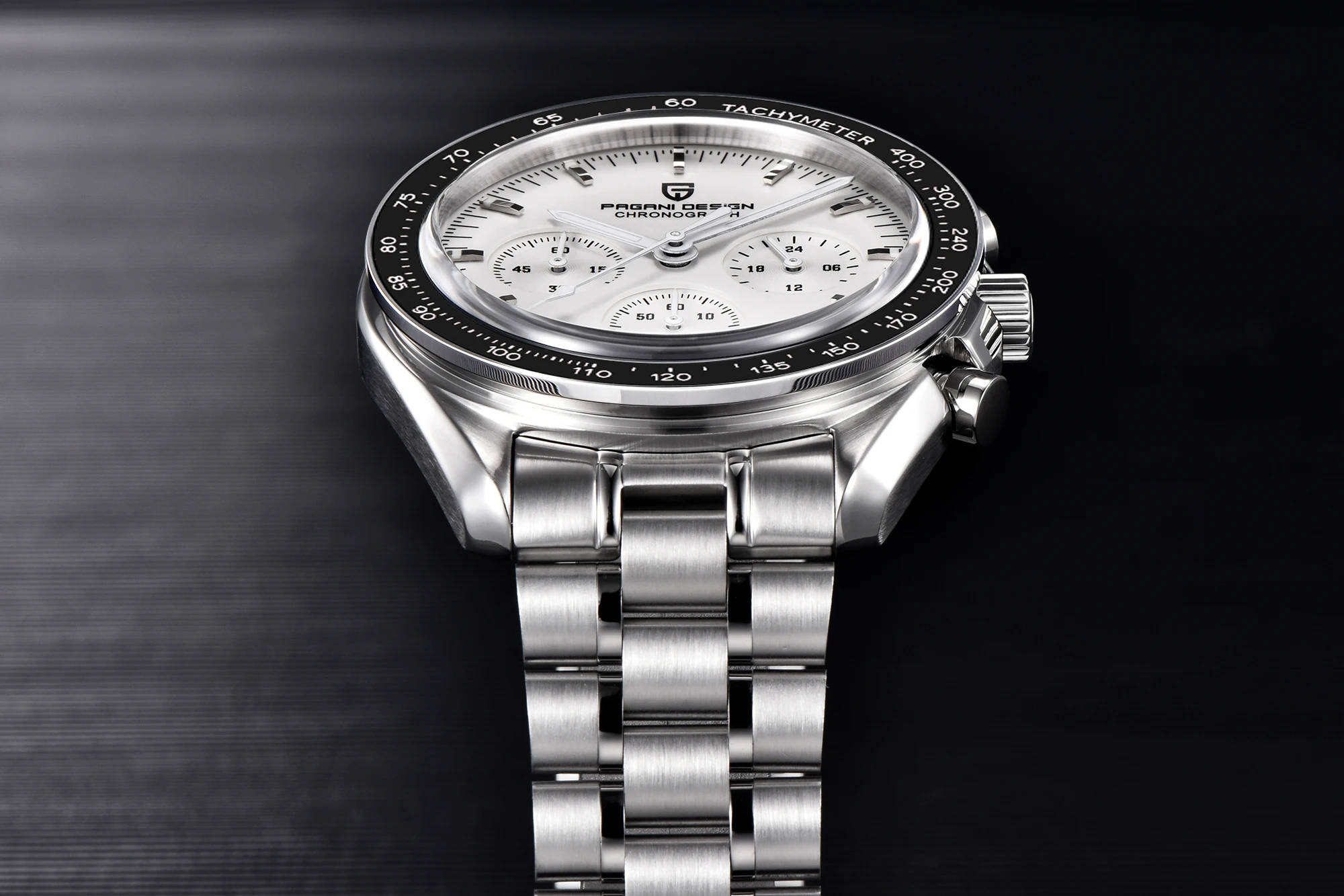 PAGANI DESIGN 2026 New Moon Men's Watches Luxury Quartz Watch For Men Chronograph AR Sapphire Mirror Ceramic Bezel Luminous Gift