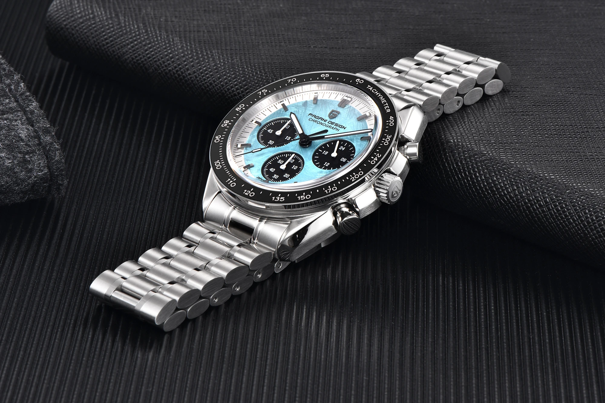 PAGANI DESIGN 2026 New Moon Men's Watches Luxury Quartz Watch For Men Chronograph AR Sapphire Mirror Ceramic Bezel Luminous Gift