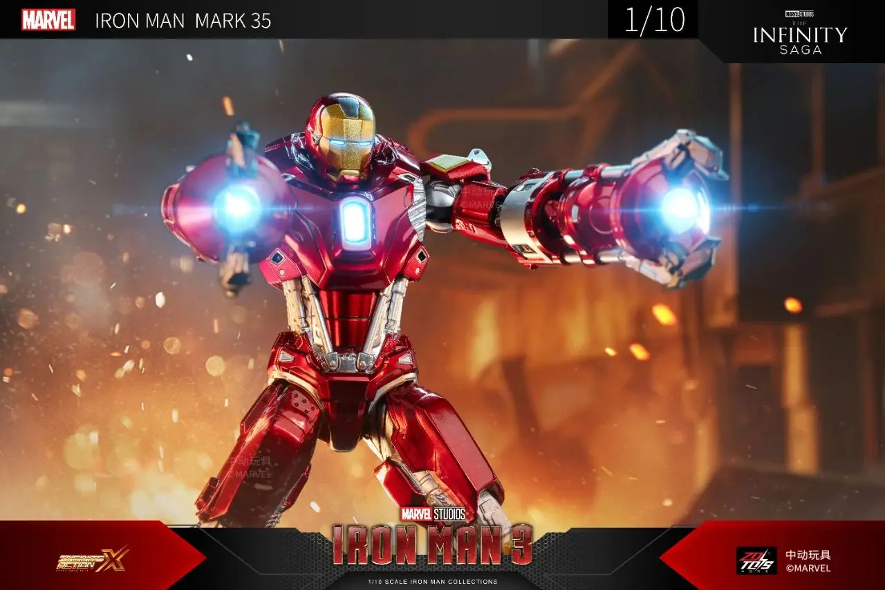 ZD Toys Iron Man Action Figure Mark 35 Red Snapper Iron Man MK 24 MK 22 MK 47 Tony Stark Ironman Figure Action Collect Toy Gift