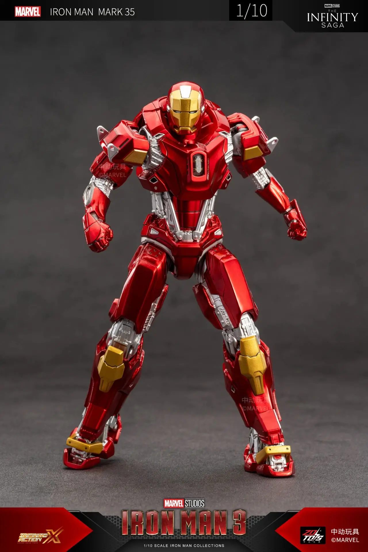 ZD Toys Iron Man Action Figure Mark 35 Red Snapper Iron Man MK 24 MK 22 MK 47 Tony Stark Ironman Figure Action Collect Toy Gift