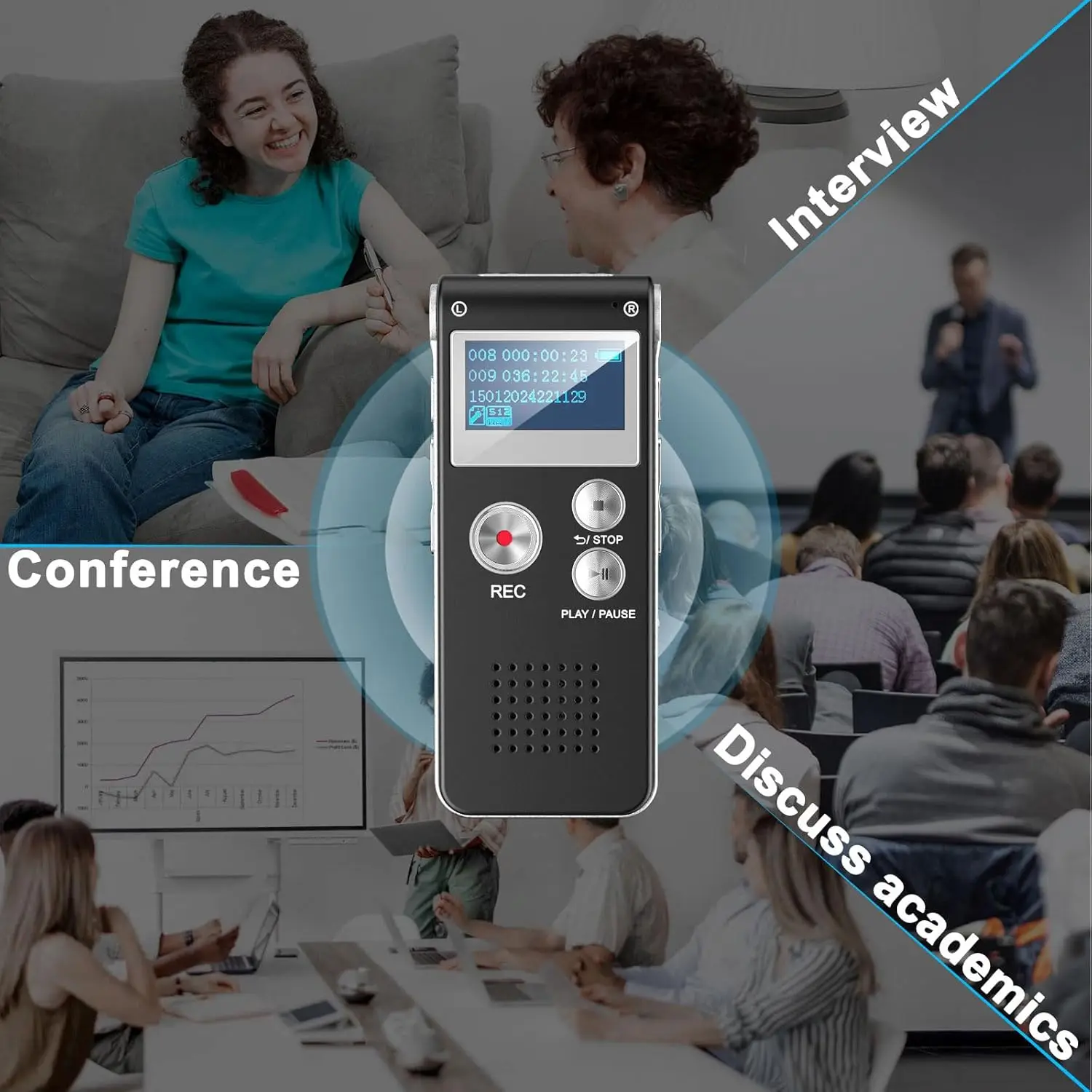Cheap and user-friendly digital recorder, supporting up to 1536kbps. Mini recorder upgraded to MP3 and USB, with playback functi